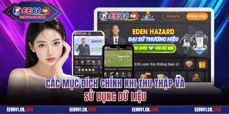 Các mục đích chính khi thu thập và sử dụng dữ liệu