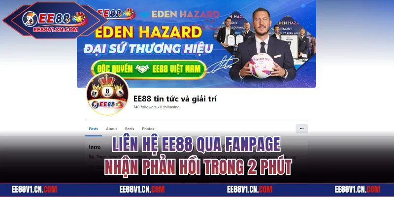 Liên hệ EE88 qua Fanpage nhận phản hồi trong 2 phút