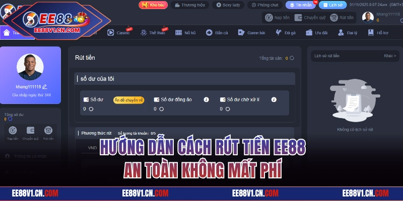 Rút tiền an toàn nhận thưởng tối đa 0 mất phí