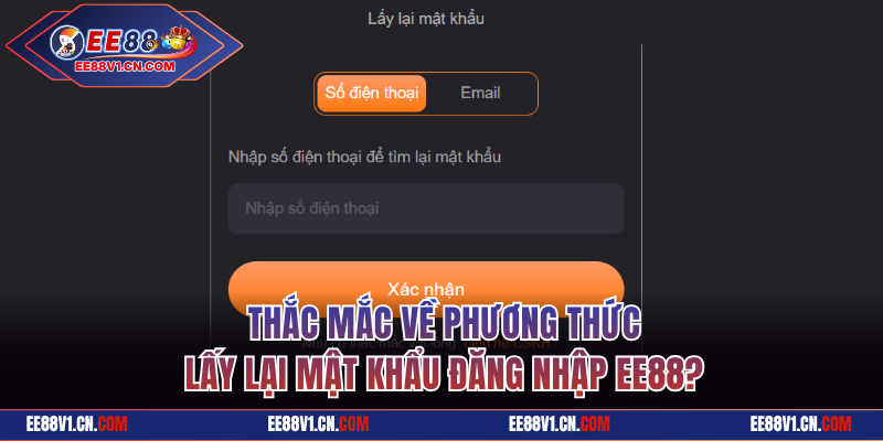 Thắc mắc về phương thức lấy lại mật khẩu?