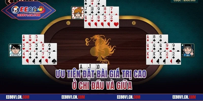 Ưu tiên đặt bài giá trị cao ở chi đầu và giữa