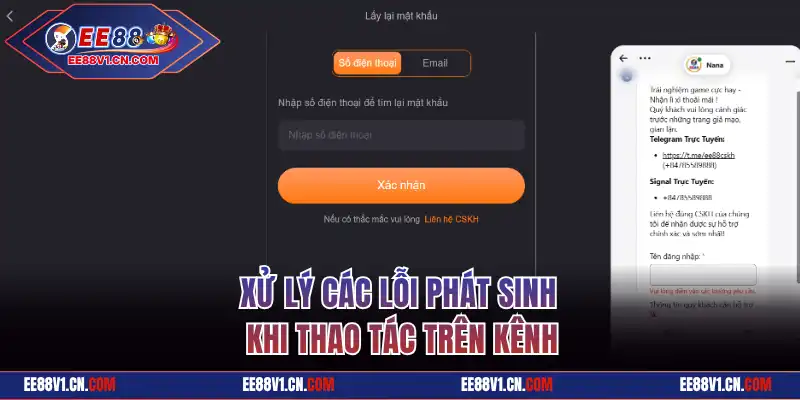 Xử lý các lỗi phát sinh khi thao tác trên kênh